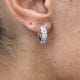Diamond Hoop Earrings 1.6 ct White Gold