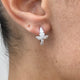 Diamond Hoop Earrings 1.3 ct White Gold