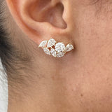 Diamond Stud Earrings 4 ct Yellow Gold