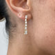 2.6ct Diamond Tennis Earrings, Solid Gold 14K