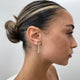 2.6ct Diamond Tennis Earrings, Solid Gold 14K