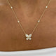 Diamond Pendant Necklace 1.5 ct Yellow Gold