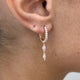 Diamond Dangle Earrings 0.9 ct Rose Gold