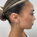 Diamond Dangle Earrings 0.8 ct Rose Gold