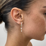Diamond Dangle Earrings 0.8 ct Yellow Gold