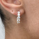 Diamond Hoop Earrings 3.1 ct Yellow Gold