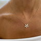 Diamond Pendant Necklace 0.9 ct Yellow Gold