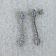 Diamond Dangle Earrings 3.6 ct White Gold