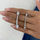 Diamond Dangle Earrings 3.6 ct White Gold