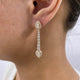 Diamond Dangle Earrings 3.6 ct Yellow Gold