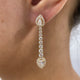 Diamond Dangle Earrings 3.6 ct Yellow Gold