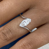 Diamond Solitaire Ring 0.8 ct White Gold