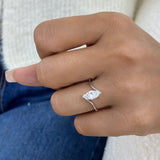 Solitaire Ring 0.9 ct TCW , Solid Gold 14k