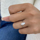 Solitaire Ring 0.9 ct TCW , Solid Gold 14k