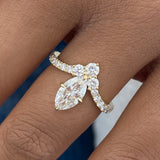 Diamond Cluster Ring 1.4 ct Yellow Gold