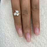 Cluster Ring 1.4 ct TCW , Solid Gold 14k