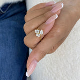 Cluster Ring 1.4 ct TCW , Solid Gold 14k