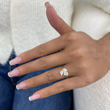 Cluster Ring 1.4 ct TCW , Solid Gold 14k
