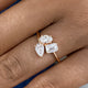 Diamond 3-Stone Cluster Ring 1.2 ct Rose Gold