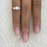 3 Stone Ring 1 ct TCW , Solid Gold 14k