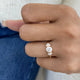 3 Stone Ring 1 ct TCW , Solid Gold 14k