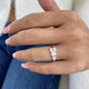 Cluster Ring 1.4 ct TCW , Solid Gold 14k