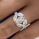 Diamond Cluster Ring 2.8 ct Yellow Gold