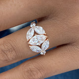 Diamond Cluster Ring 2.8 ct Rose Gold