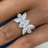 Diamond Cluster Ring 3.2 ct White Gold