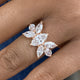 Diamond Cluster Ring 3.2 ct Rose Gold