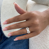 Cluster Ring 2.5 ct TCW , Solid Gold 14k