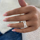 Cluster Ring 2.5 ct TCW , Solid Gold 14k
