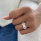 Cluster Ring 2.5 ct TCW , Solid Gold 14k