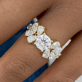 Diamond Cluster Ring 2.5 ct TCW Yellow Gold