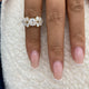 Cluster Ring 2.5 ct TCW , Solid Gold 14k