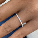 Diamond Stackable Ring 0.1 ct White Gold