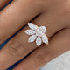 Diamond Cluster Ring 2.4 ct Rose Gold