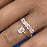 Diamond Open Ring 1.3 ct Rose Gold