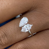Diamond 2-Stone Ring 1.2 ct White Gold