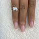 Toi-et Moi Ring 1.3 ct TCW , Solid Gold 14k