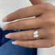 Toi-et Moi Ring 1.3 ct TCW , Solid Gold 14k