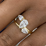 Diamond 3-Stone Ring 1.5 ct Yellow Gold
