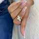 3 Stone Ring 1.6 ct TCW , Solid Gold 14k