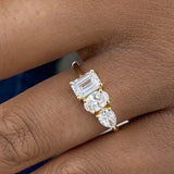 Diamond 3-Stone Ring 1.4 ct Yellow Gold