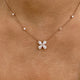 Diamond Pendant Necklace 1.3 ct Rose Gold