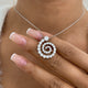 Diamond Pendant Necklace 2.6 ct White Gold