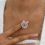 Diamond Pendant Necklace 2.6 ct White Gold