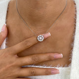 Diamond Pendant Necklace 1.9 ct White Gold