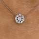 Diamond Pendant Necklace 1.9 ct White Gold
