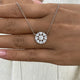 Diamond Pendant Necklace 1.9 ct White Gold